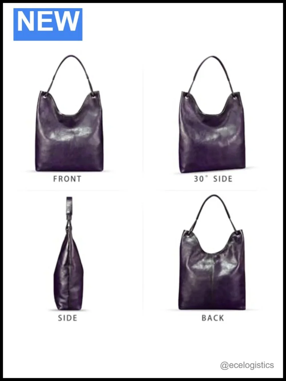 Genuine Leather Hobo Satchel Shoulder Tote for Women